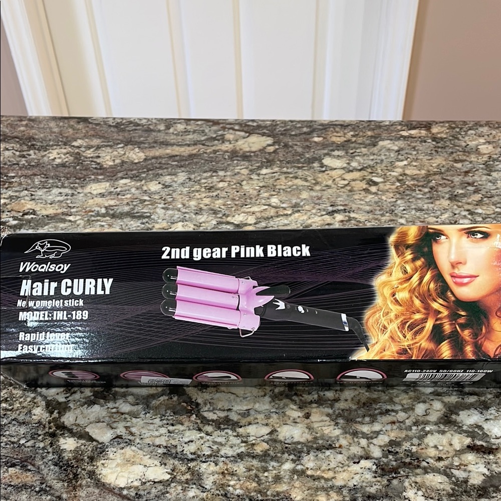 NWT Pink and Black Hair Curler
